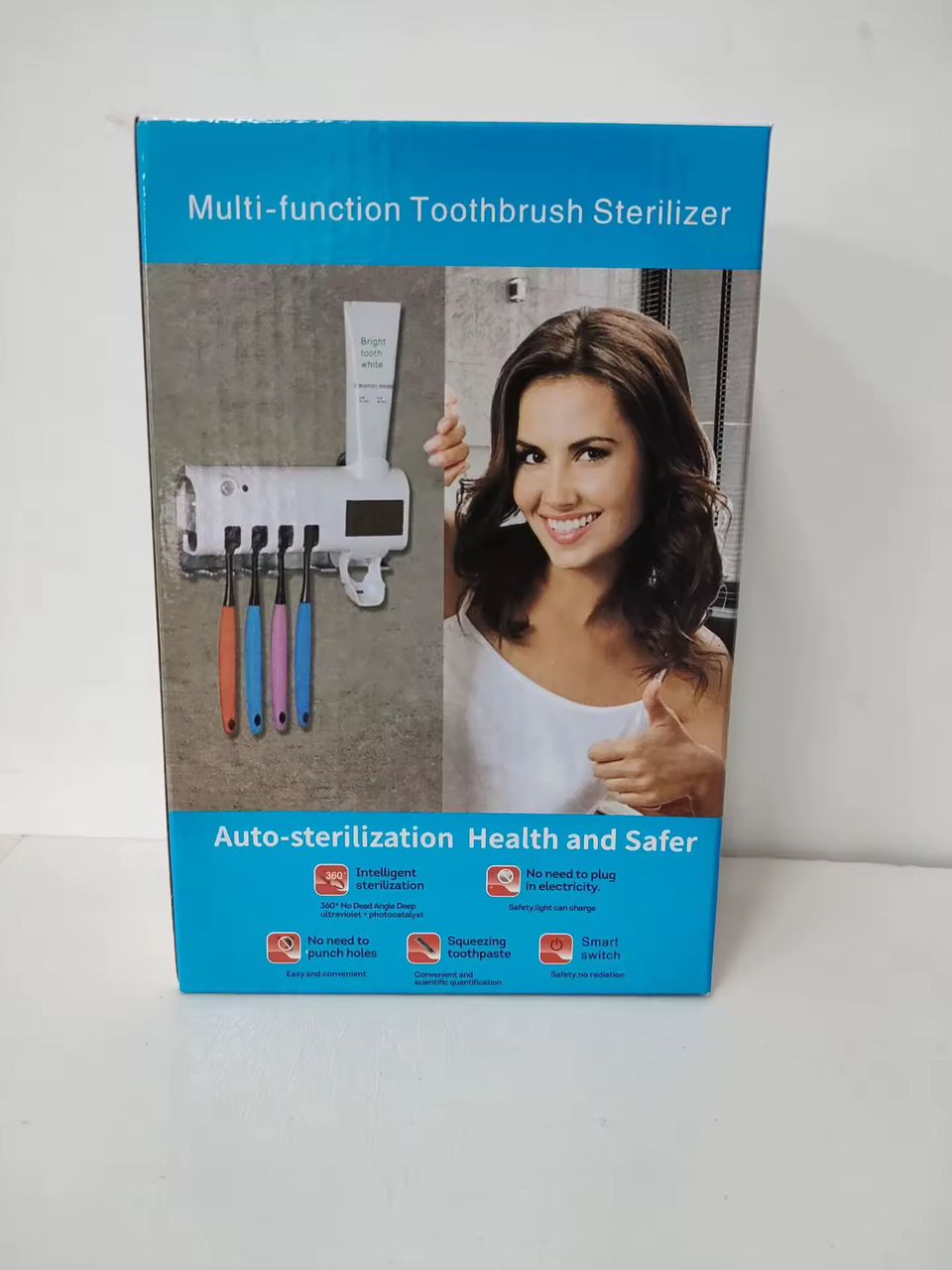 Support de Brosse à Dents Multifonction avec Distributeur de Dentifrice