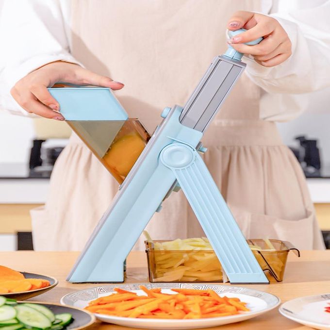 Mandoline Multifonction 12-en-1 – Coupe Légumes Rapide et Sécurisée