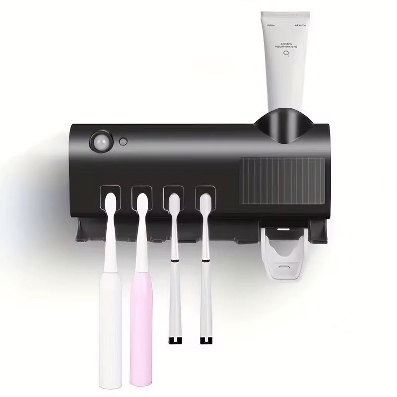 Support de Brosse à Dents Multifonction avec Distributeur de Dentifrice